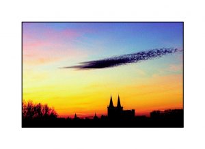 Xantener Dom bei Sonnenuntergang